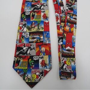 Looney Tunes Comic Strip All Over Print Necktie 1997 Warner Bros